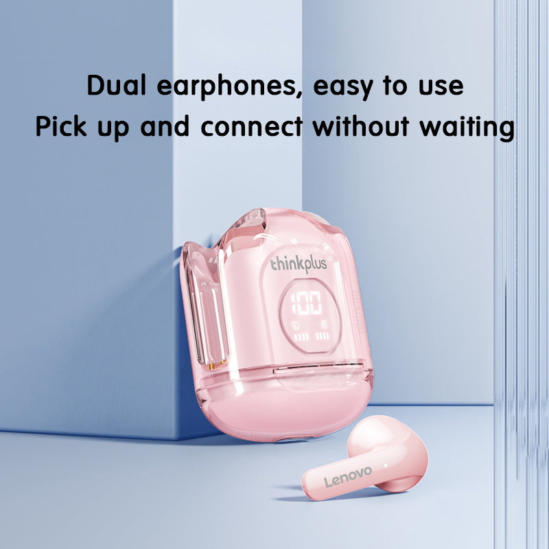 LENOVO Thinkplus XT65 True Wireless Bluetooth Headset Digital Display TWS Earbuds Low Latency Gaming Headphone LENOVO Thinkplus XT65 True Wireless Bluetooth Headset Digital Display TWS Earbuds Low Latency Gaming Headphone